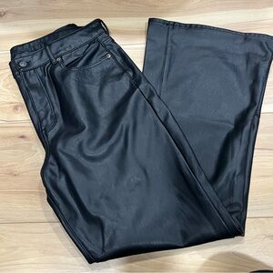 Black Faux Leather Pants